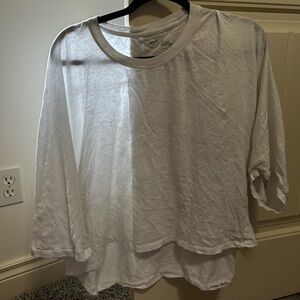 Aerie oversized crop white top
